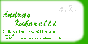 andras kukorelli business card